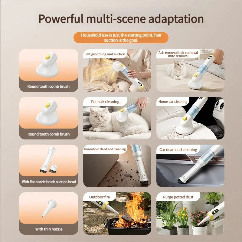 Pet Vacuum Cleaner with Cyclonic Technology Multifunctional Strong Suction for Pet Hair Removal in Car and Home Cleaning